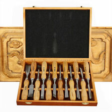 Wood Carving Hand Chisel Tool Set 12pcs Professional Woodworking Gouges Tools US picture