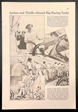 Endeavour II 1937 pictorial “Action & Thrills Aboard Racing Yacht” America’s Cup picture