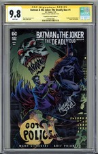BATMAN & THE JOKER: THE DEADLY DUO #1 CGC 9.8 SS SIGNED KELLEY JONES LOW POP 15 picture