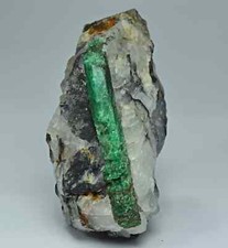 Natural 38mm Long Emerald Crystal On Quartz Matrix 67 Gram picture