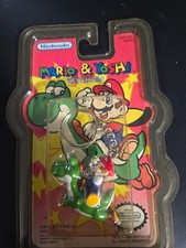 1993 Nintendo Mario Yoshi Keychain Sealed Vintage Figure MANI SNES New Old Stock picture