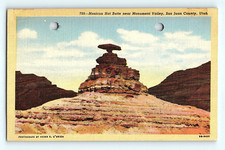 c1940s Mexican Hat Butte Monument Valley San Juan County Utah Linen Postcard G8 picture