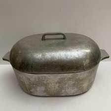 Vintage Large Aluminum Roaster w/ Lid 15.25x11.5x5.25” *Magnalite Style* picture