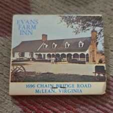 Vintage Evans Farm Inn Matchbook McLean, Virginia Matches Collectibles  picture