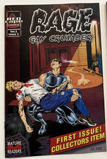 GAY RAGE THE GAY CRUSADER COMIC  #1  LGBTQ   QUEER AS FOLK picture
