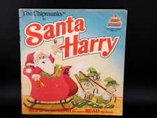 Vintage Christmas The Chipmunks in Santa Harry Book and Record Set 1984 picture