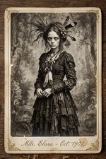 Digital Image Picture Photo Vintage Appalachian Witch Portrait horror Photo picture