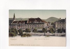 970) Postcard postcard Klagenfurt-New Square with Cafe Dorrer 1903 picture