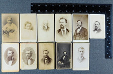 [11] ANTIQUE  NEW YORK / TOWNS MEN / CHILDREN CDV LOT COLLECTIBLES - L@@K picture