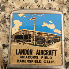 Barlow Collectible Tape Measure Landon Aircraft Meadows Field Bakersfield CA picture