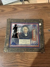 Vintage Antique Thermometer George Washington Advertising Detroit Linen Supply picture