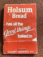 VINTAGE Holsum Bread Advertising Ladies Hosiery MENDING KIT Opens like Matchbook picture