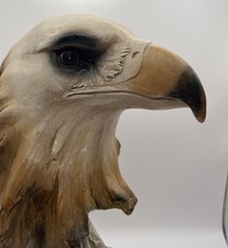 Detailed American Eagle Wood Carving Totem Faux Wood Nice Figurine Display picture