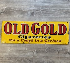 Excellent Antique Original 1929-34 Gold Cigarettes Porcelain Sign General Store picture