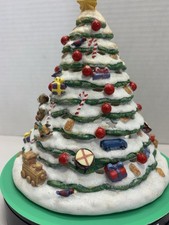 PartyLite Christmas Tree Tealight Candle Holder Snow Holiday Decor picture