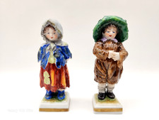 VINTAGE 2 VOLKSTEDT PORC. FACTORY GERMANY BOY/GIRL STREET URCHIN RARE FIGURINES picture