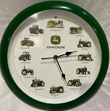 John Deere Tractor Green Wall Clock Tractor Sounds On The Hour Works Tested picture