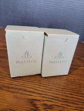 Set Of 2- PartyLite W4201 Tulip HOLLOW PEG Votive Cup Candle Holders - NEW picture