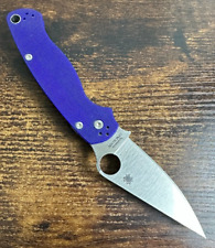 Spyderco Paramilitary 2 Knife G-10 Blue Purple S110V C81GPDBL2 FACTORY SECOND picture