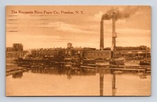 Rare Racquette River Paper Co Factory Plant Potsdam NY J R Weston Postcard picture