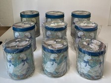 Vintage Blue Ribbon Geese Three 3 Piece Canister Sets New Old Stock picture