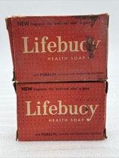 2 Vintage 1950's Lifebuoy Health Soap w/Puralin Still Wrapped Stocking Promo picture