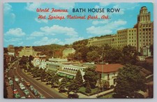 Vintage Hot Springs AR Bath House Row Central Ave Arlington Hotel Postcard picture