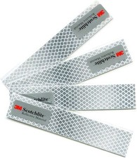  Diamond Grade Reflective Sticker, 4pcs, Waterproof, All-Weather, 3M White picture