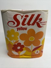SILK  Tissue Paper, 1970s New Old Stock 4 Roll Toilet Paper VINTAGE 🔥 Yellow picture