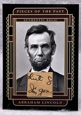 2025 Pieces Of The Past One Time Series Abraham Lincoln SR-AL2 Handwritten Relic picture