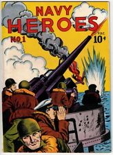 NAVY HEROES # 1 (ALMANAC) (1945) ARNOLD HICKS & HENRY KIEFER art - WORLD WAR II picture