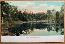 Postcard Waldheim PA - c1900s Mirror Bend - Pond with Boats  picture