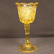 Vintage Kemple Glass Yutec Amber Chalice picture