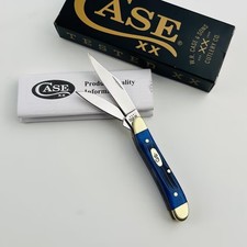 Case xx Knives 25596 Sawcut Jig Caribbean Blue Bone Peanut Stainless Steel Blade picture