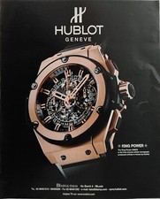 Hublot Geneve Watch Advertisement 1 Page 2011 The King Power Unique picture
