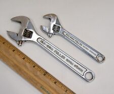 Two (2) Vintage Fuller Japan Adjustable Wrenches, 6, and 8 inch long, BN2783 picture