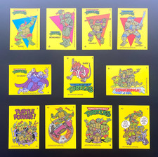 1989 TOPPS TEENAGE MUTANT NINJA TURTLES STICKERS SERIES 1 COMPLETE SET 1-11 (HG) picture