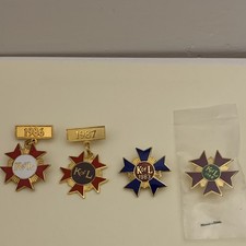 KofL Fraternal Organization Annual Enamel Pins Lot 1983 1986 1987 1988 picture