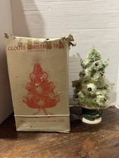 Vintage Glolite Christmas Tree With Base Rare Light Greenand Collectible Works picture