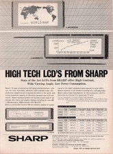 Sharp High Tech LCD Print Ad 1984 Vintage Electronics Display picture