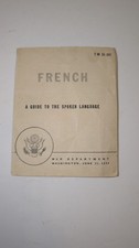 WWII 1943 War Department French Spoken Language Guide TM 30-302 Named Soldier picture