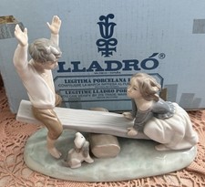 Lladro 4867 See-Saw Retired Original Blue Box Mint Condition Glossy L@@K picture