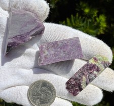 42g RARE LOT 3 KAMMERERITE KAMMERITE KAMERERITE RAW ROUGH SPECIMEN SPECIMENS picture