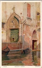 Vintage Postcard Venezia Palazzo Sanudo Venice Italy Italia UNP Litho Cartolina picture