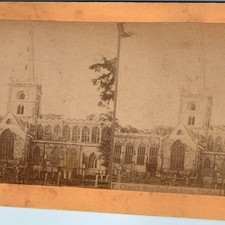 c1900s Stratford-on-Avon England Church European Series Antique Stereoview Photo picture