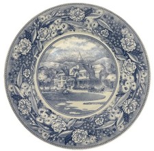 VTG Pomona College Wedgwood Blue And White 10 5/8