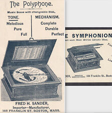 Polyphone & Symphonion Music Box Victorian Advertising Trade Card Sander Boston picture