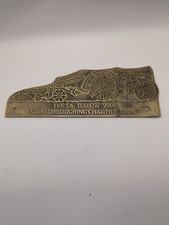 Large Vtg. IVETA Brass Plaque 2006 Tullow World Ploughing Champions hips Plate picture