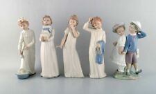 Lladro and Nao, Spain. Five porcelain figurines of children. 1980 / 90's picture