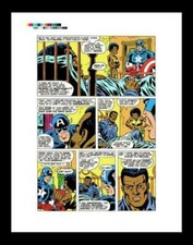 Herb Trimpe Captain America & Black Falcon #184 Pg #5 Rare Production Art Proof  picture